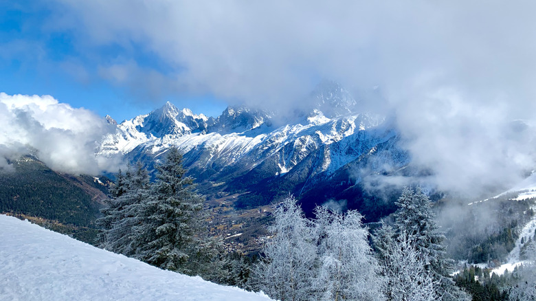 A snowy mountain scene at Saint-Gervais-les-Bains